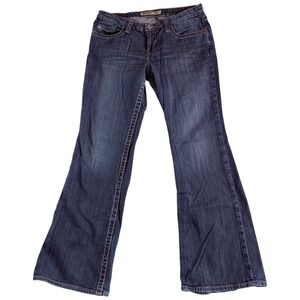 VTG Buckle Big Star Maddie Bootcut Jeans Womens 30 Blue Denim Stretch Mid Rise